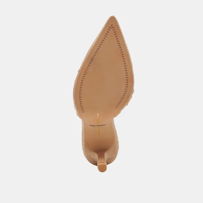 Dolce Vita Kairi Heels Camel Suede Women Mules and Clogs
