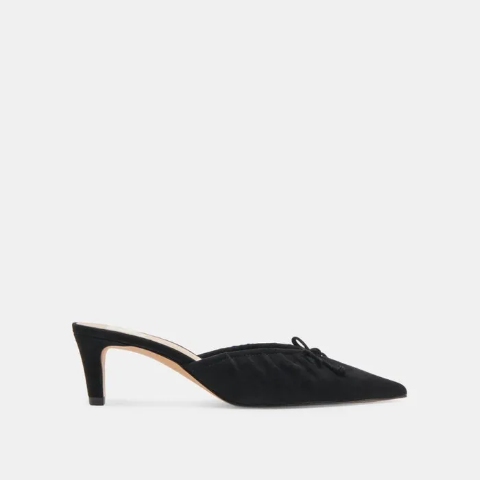 Dolce Vita Kairi Mid Heels Onyx Suede Women Heels