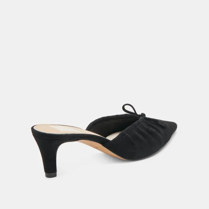 Dolce Vita Kairi Mid Heels Onyx Suede Women Heels