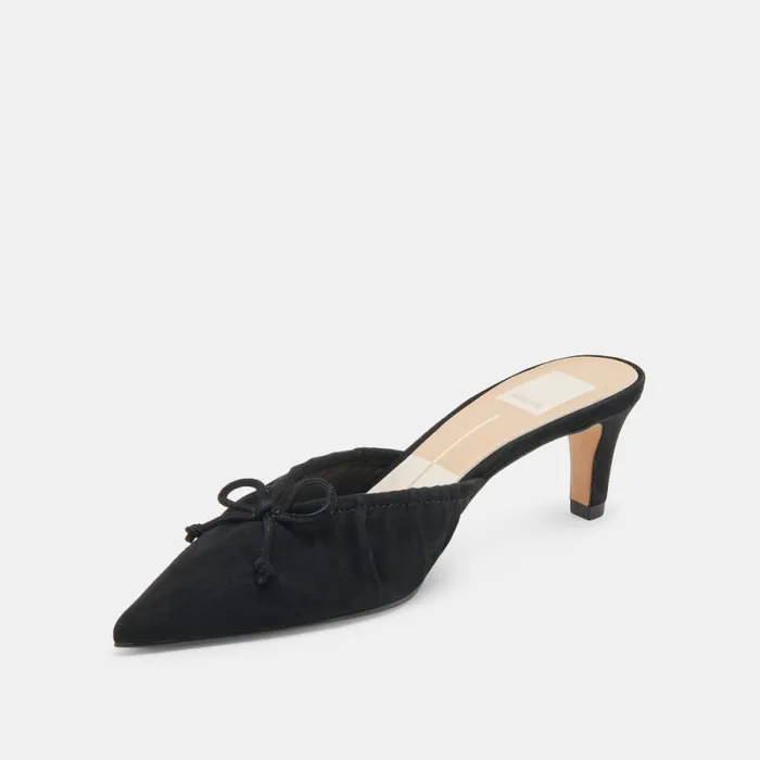 Dolce Vita Kairi Mid Heels Onyx Suede Women Heels