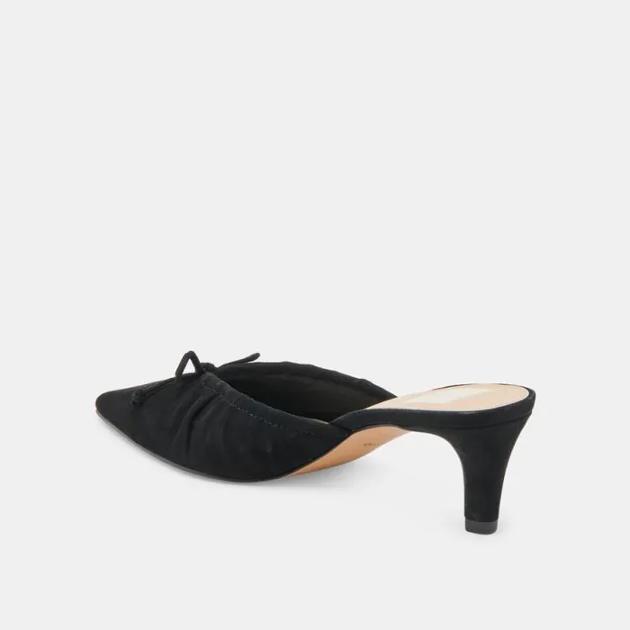 Dolce Vita Kairi Mid Heels Onyx Suede Women Heels