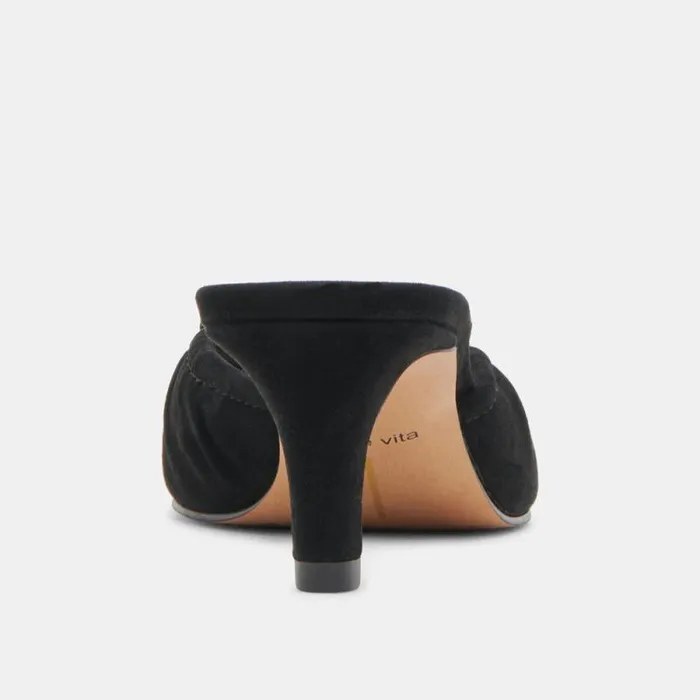 Dolce Vita Kairi Mid Heels Onyx Suede Women Heels