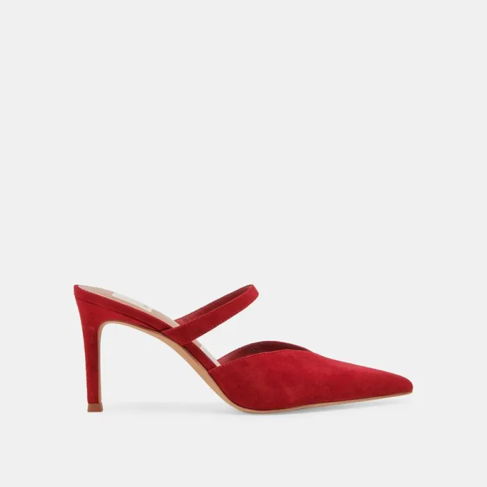 Dolce Vita Kanika Heels Crimson Suede Women Heels