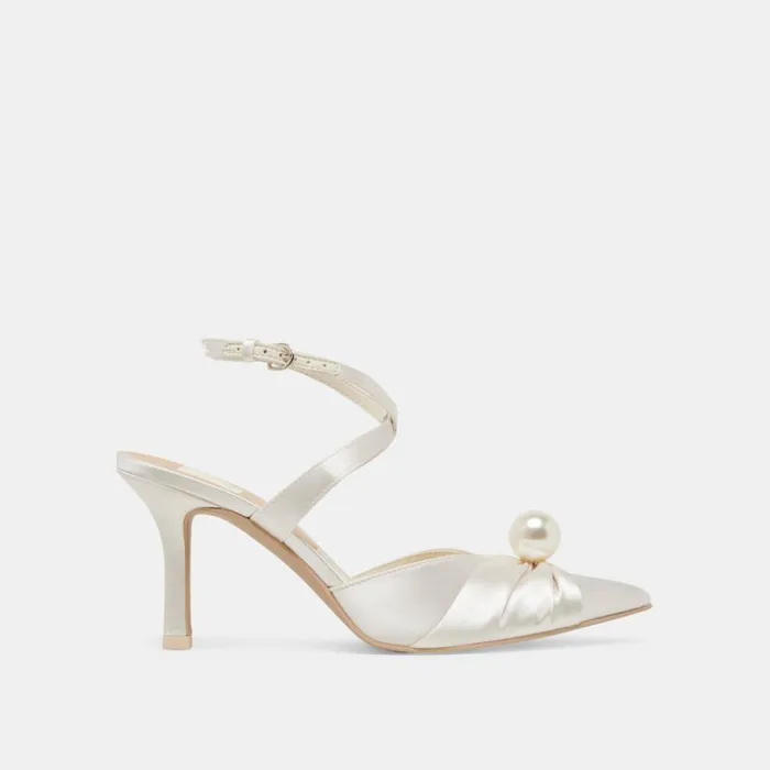 Dolce Vita Kaysey Heels Vanilla Satin Women Heels