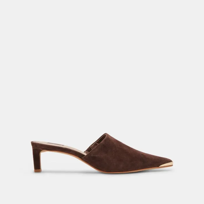 Dolce Vita Lexy Heels Dk Brown Suede Women Heels