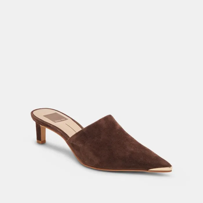 Dolce Vita Lexy Heels Dk Brown Suede Women Heels