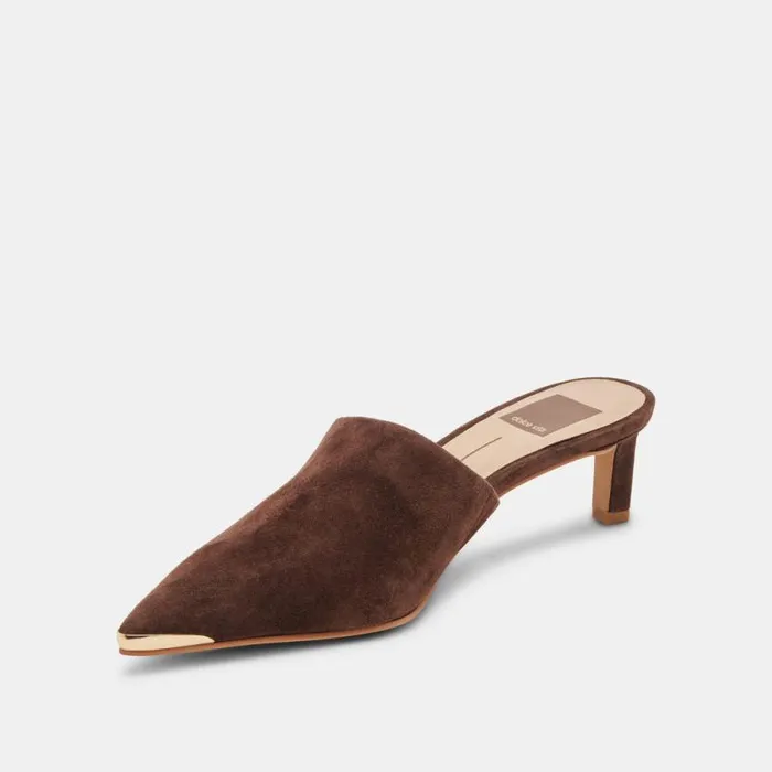 Dolce Vita Lexy Heels Dk Brown Suede Women Heels