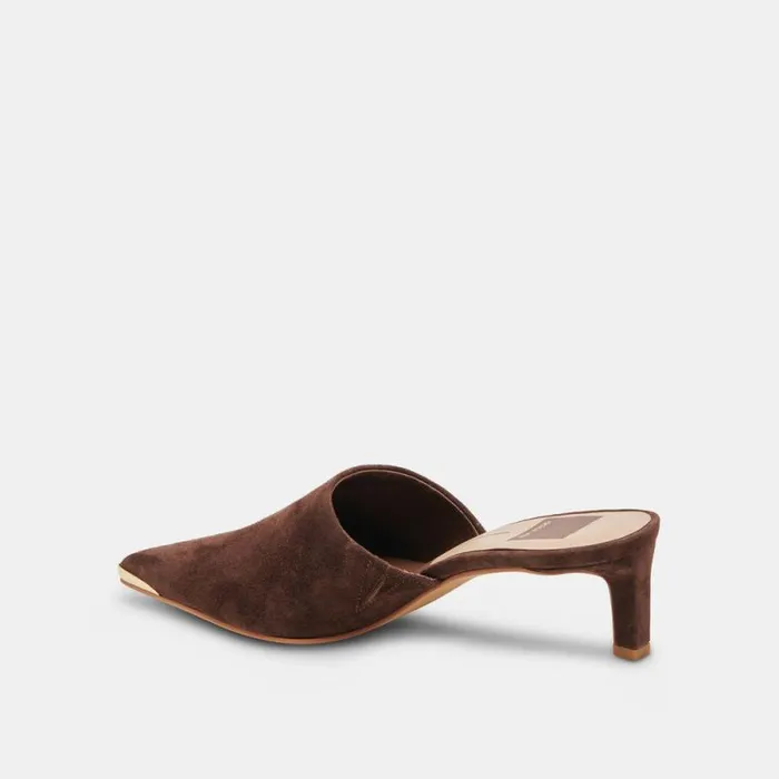 Dolce Vita Lexy Heels Dk Brown Suede Women Heels