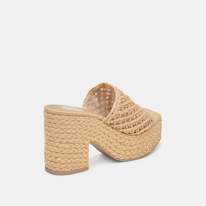 Dolce Vita Lisha Heels Lt Natural Raffia Women Heels