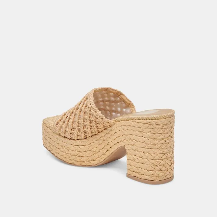 Dolce Vita Lisha Heels Lt Natural Raffia Women Heels