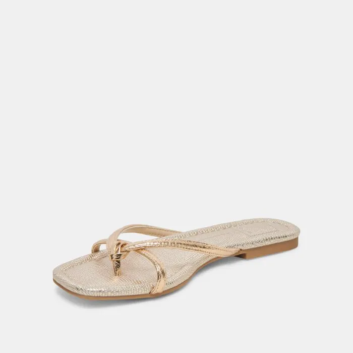 Dolce Vita Lucca Sandals Gold Distressed Stella Women Sandals