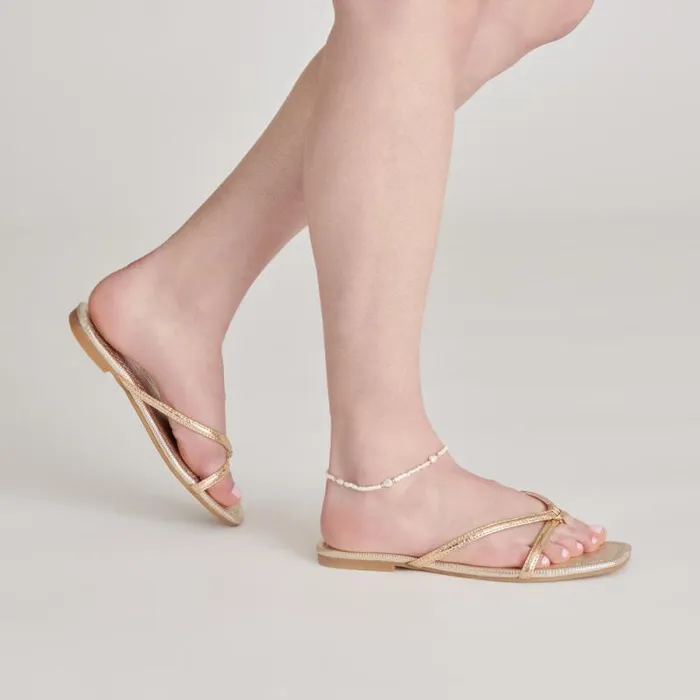 Dolce Vita Lucca Sandals Gold Distressed Stella Women Sandals