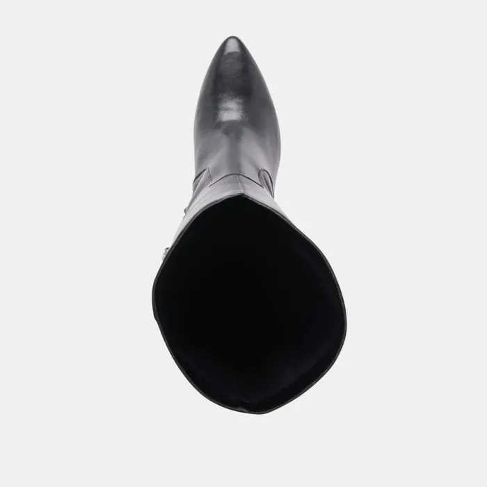 Dolce Vita Nedi Wide Calf Boots Black Leather Women Boots and Booties