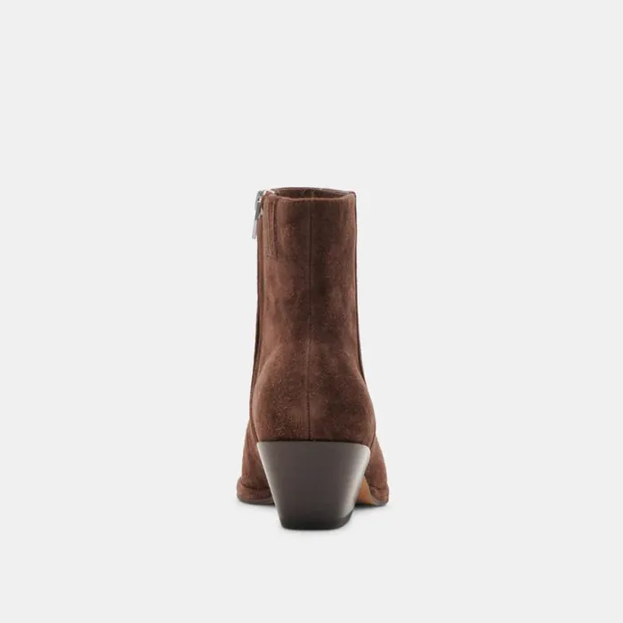 Dolce Vita Nonah Booties Dk Brown Suede Women Boots and Booties