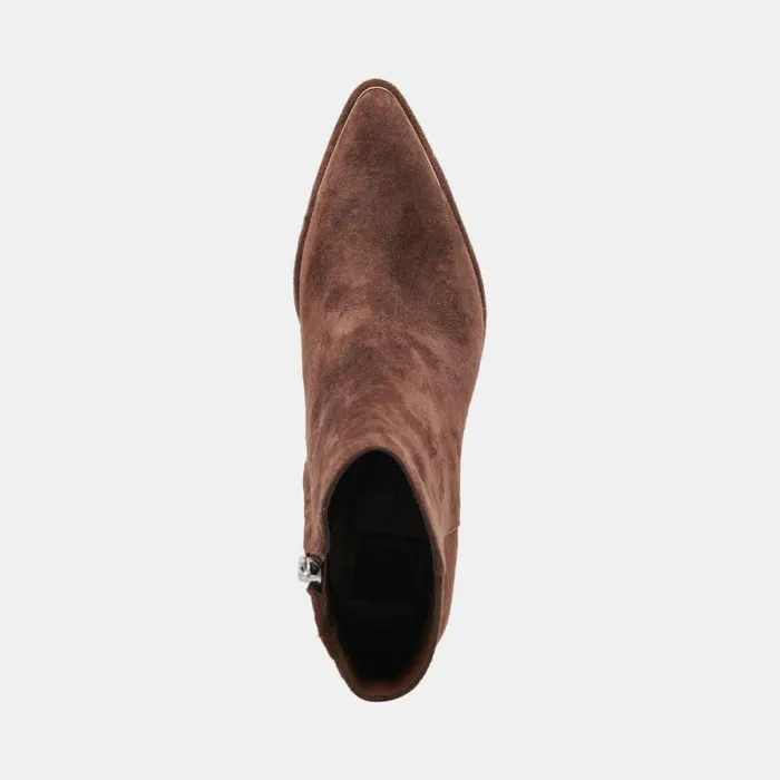 Dolce Vita Nonah Booties Dk Brown Suede Women Boots and Booties