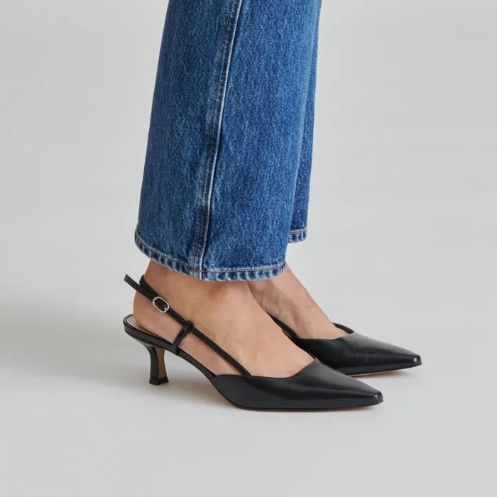 Dolce Vita Odela Heels Midnight Crinkle Patent Women Heels