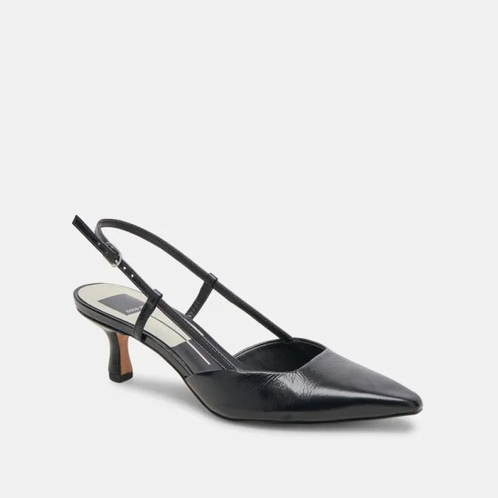 Dolce Vita Odela Heels Midnight Crinkle Patent Women Heels