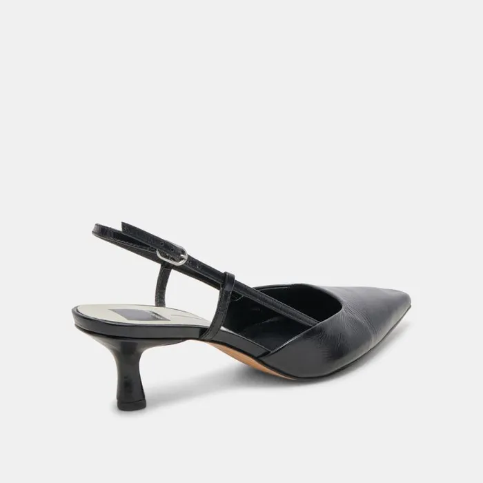 Dolce Vita Odela Heels Midnight Crinkle Patent Women Heels