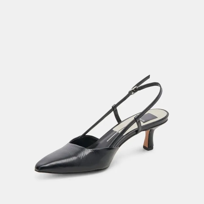 Dolce Vita Odela Heels Midnight Crinkle Patent Women Heels