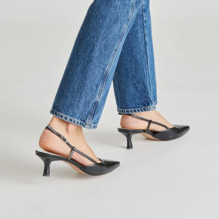 Dolce Vita Odela Heels Midnight Crinkle Patent Women Heels