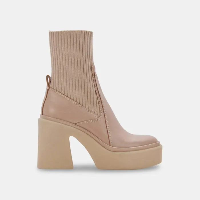 Dolce Vita Odina Boots Taupe Leather Women Boots and Booties
