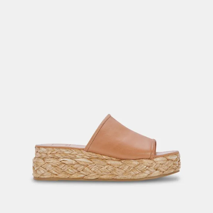 Dolce Vita Pablos Wide Sandals Honey Leather Women Sandals