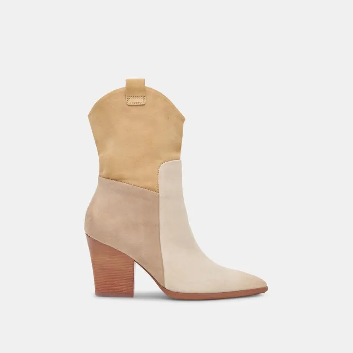 Dolce Vita Ragen Boots Taupe Multi Suede Women Boots and Booties
