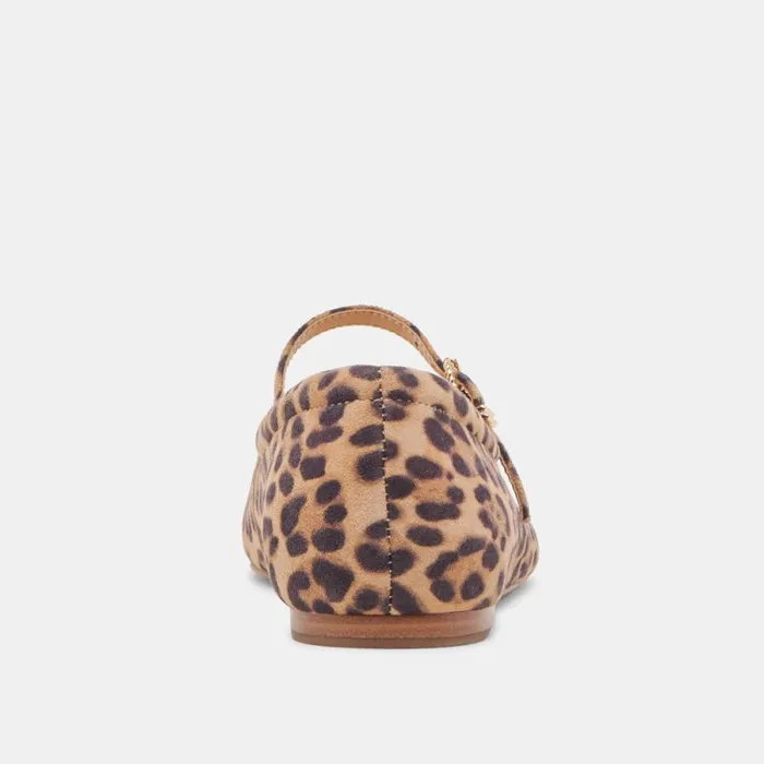 Dolce Vita Reyes Ballet Flats Dk Leopard Suede Women Flats and Loafers