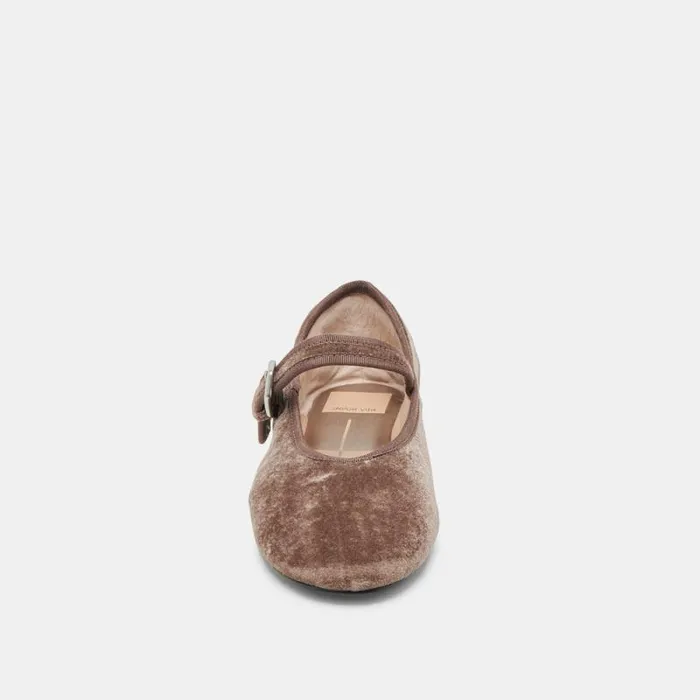 Dolce Vita Roslyn Ballet Flats Smoke Velvet Women Flats and Loafers