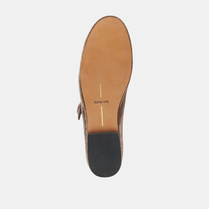 Dolce Vita Roslyn Ballet Flats Smoke Velvet Women Flats and Loafers