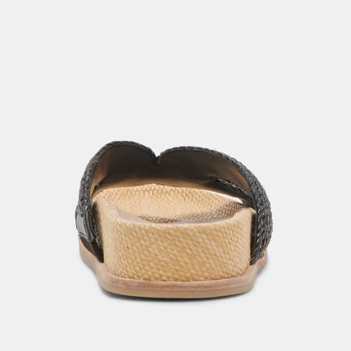 Dolce Vita Selda Sandals Onyx Raffia Women Sandals