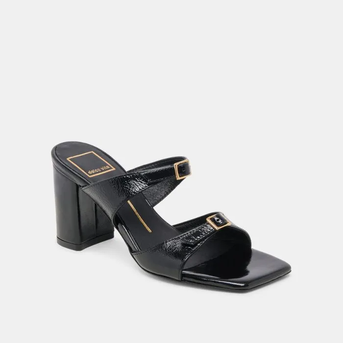 Dolce Vita Shane Heels Midnight Crinkle Patent Women Heels