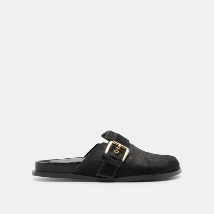 Dolce Vita Sunday Flats Onyx Calf Hair Women Flats and Loafers
