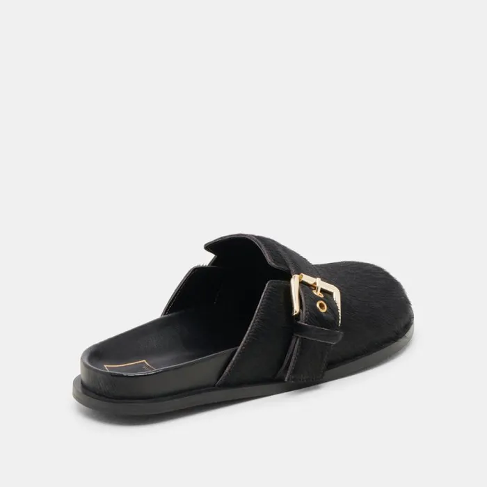 Dolce Vita Sunday Flats Onyx Calf Hair Women Flats and Loafers