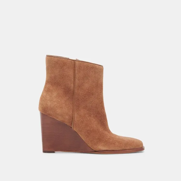 Dolce Vita Susann Booties Chestnut Suede Women Boots and Booties