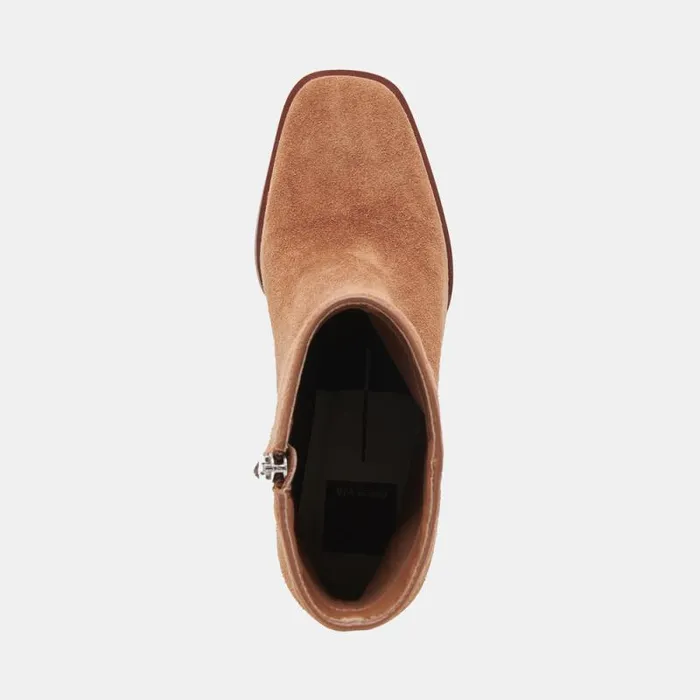 Dolce Vita Susann Booties Chestnut Suede Women Boots and Booties