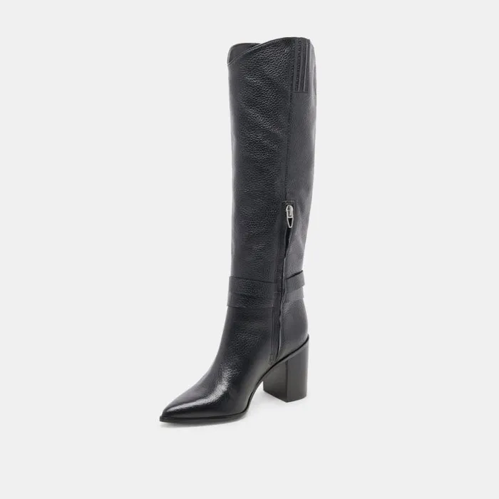 Dolce Vita Tyrone Boots Black Leather Women Boots and Booties