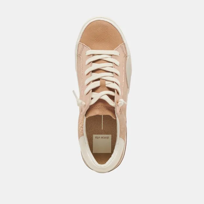 Dolce Vita Zina Sneakers Bronze Embossed Leather Women Sneakers