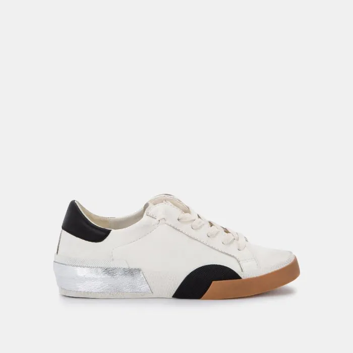 Dolce Vita Zina Wide Sneakers White Black Leather Women Sneakers