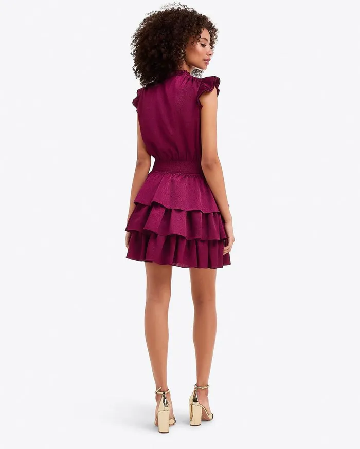 Draper James Bedding Women Alana Tiered Dress In Hammered Satin