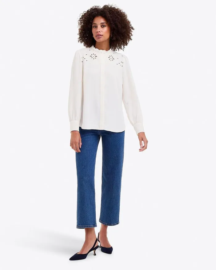 Draper James Books Women Covered Placket Button Down