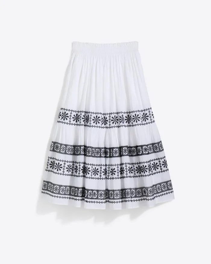 Draper James Bottoms and Skirts Women Midi Skirt In Embroidered Cotton