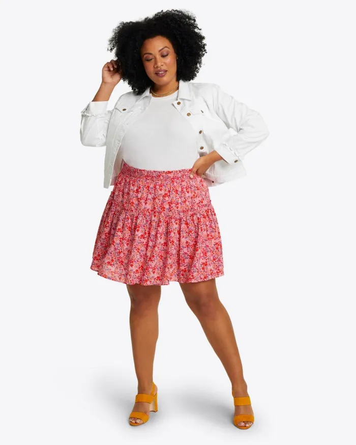 Draper James Bottoms and Skirts Women Pull On Mini Skirt In Blue Aster