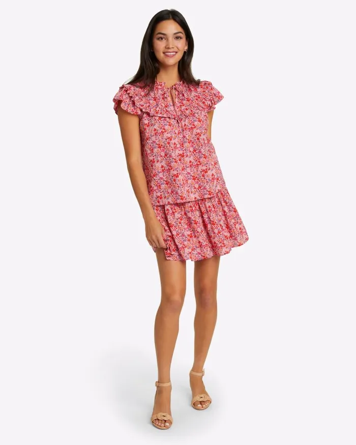 Draper James Bottoms and Skirts Women Pull On Mini Skirt In Blue Aster