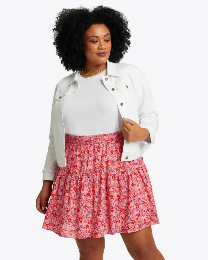 Draper James Bottoms and Skirts Women Pull On Mini Skirt In Blue Aster