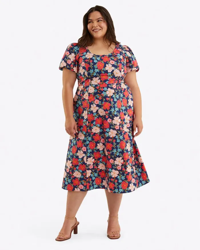 Draper James Dresses Women Julianne Midi Dress In Stretch Poplin