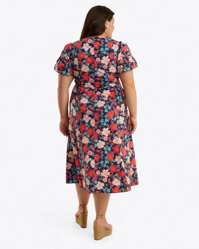 Draper James Dresses Women Julianne Midi Dress In Stretch Poplin