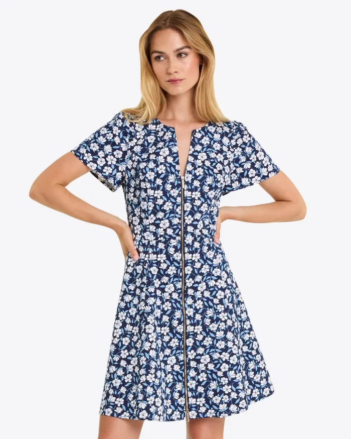 Draper James Dresses Women Mae Love Circle Dress In Blue Floral
