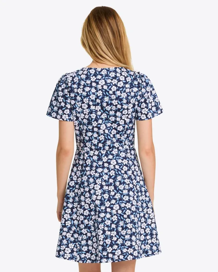 Draper James Dresses Women Mae Love Circle Dress In Blue Floral