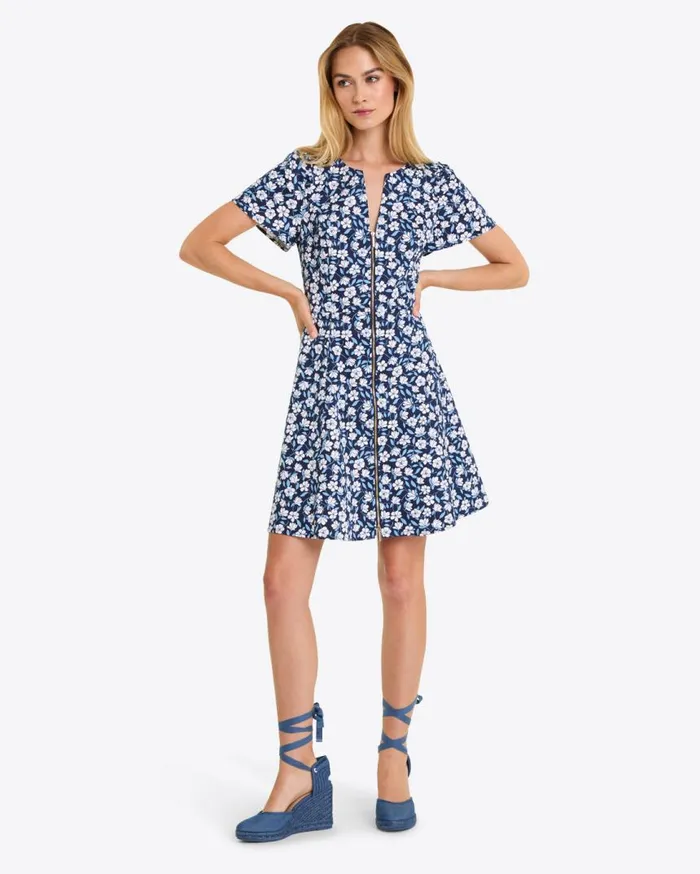 Draper James Dresses Women Mae Love Circle Dress In Blue Floral